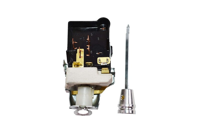 A-Team Performance Headlight Switch Assembly - Billet Aluminum Knob & Billet Dash Knobs - Compatible with 1968-1984 Chevy GM Street Rod Trucks & Street Rod Headlight Switch - Push Button, Panel Mount - Image 4